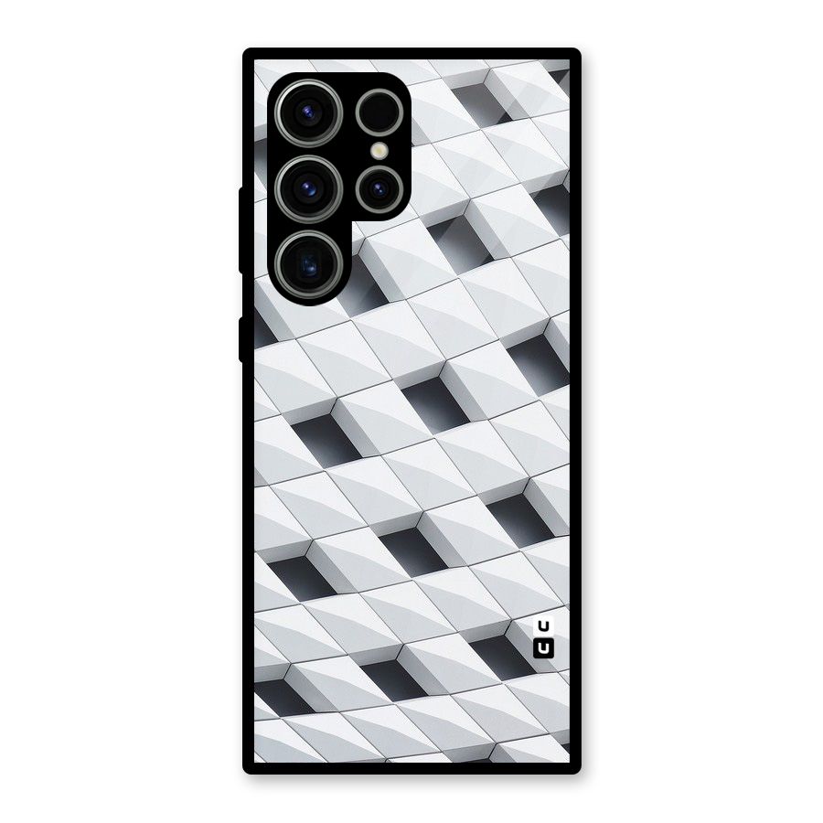 Building Pattern Glass Back Case for Galaxy S23 Ultra