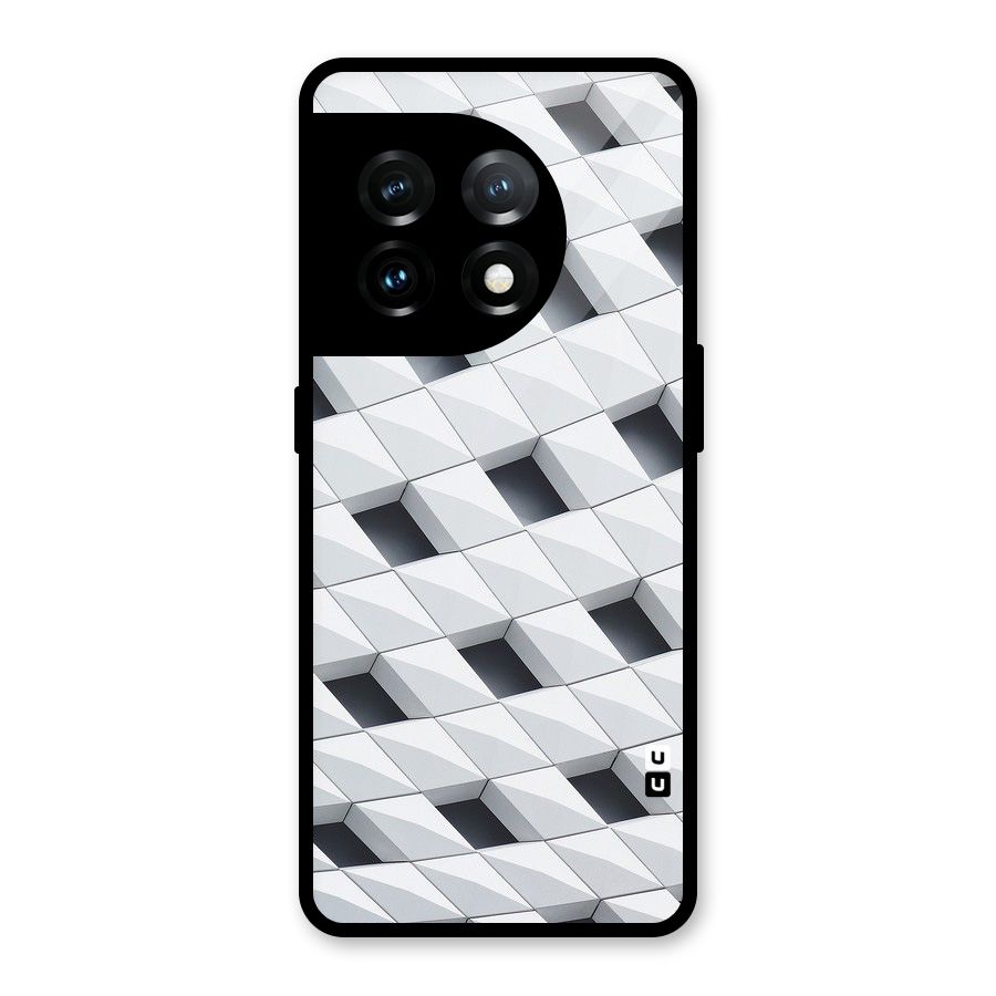 Building Pattern Glass Back Case for OnePlus 11