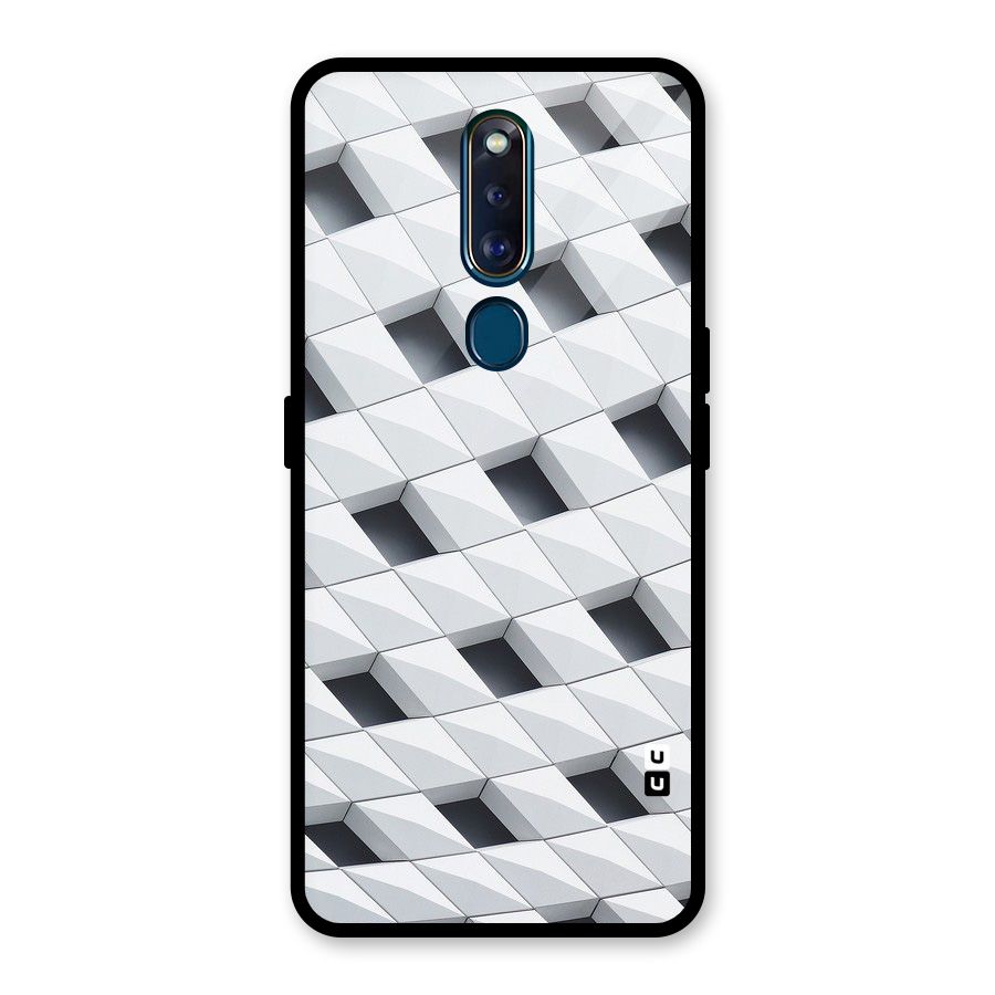 Building Pattern Glass Back Case for Oppo F11 Pro