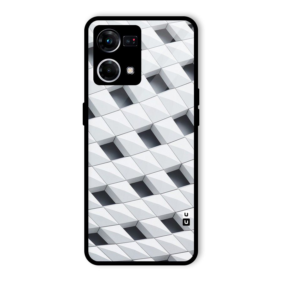 Building Pattern Glass Back Case for Oppo F21 Pro 5G
