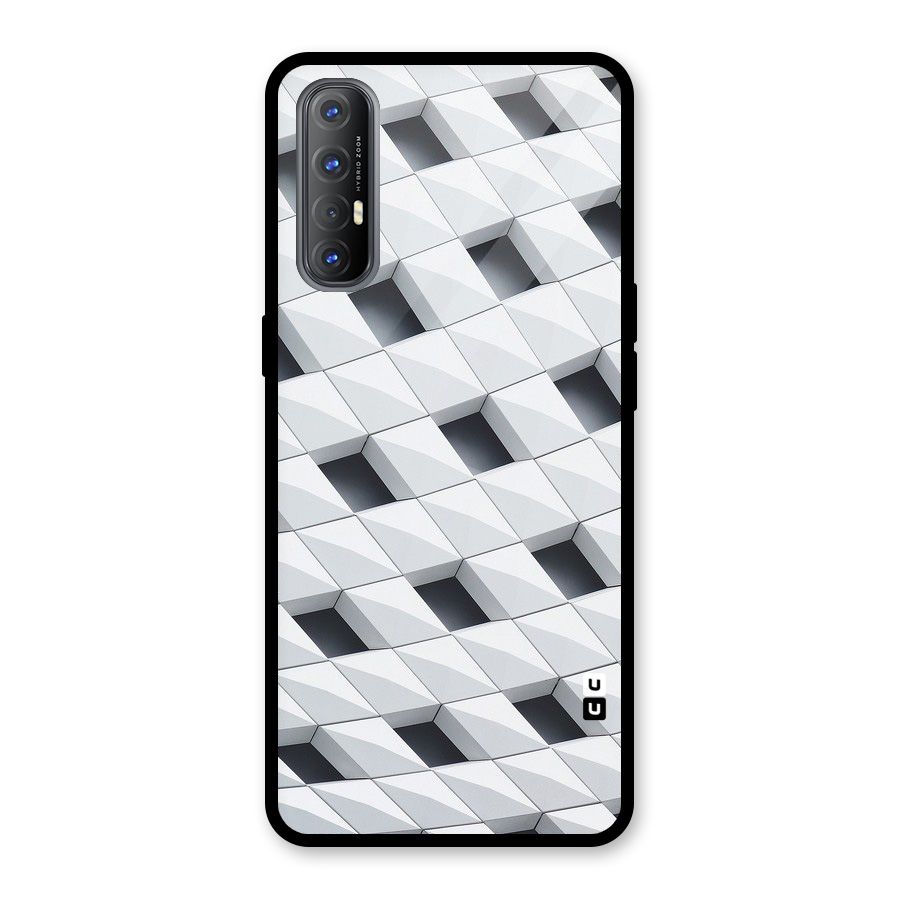 Building Pattern Glass Back Case for Oppo Reno3 Pro