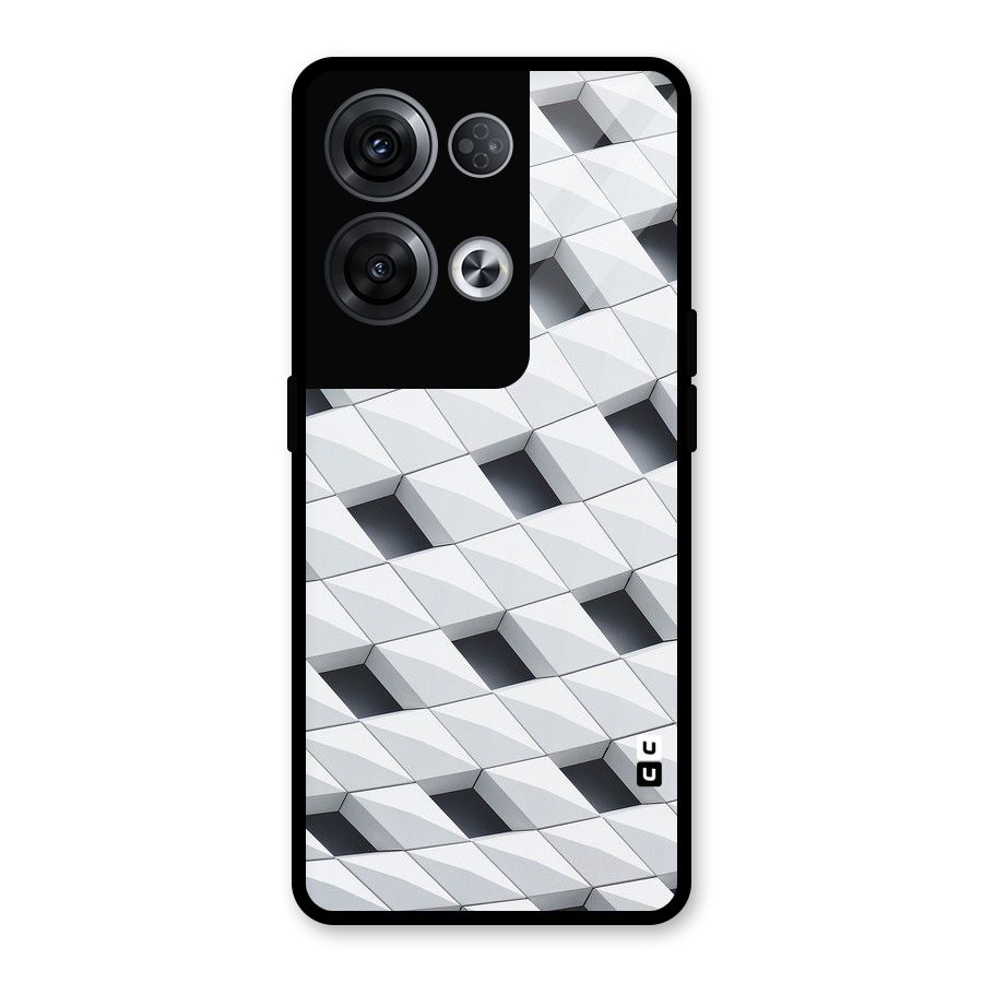 Building Pattern Glass Back Case for Oppo Reno8 Pro 5G