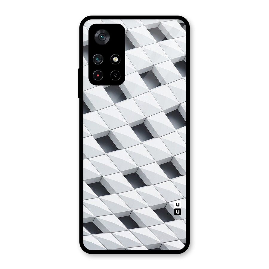 Building Pattern Glass Back Case for Poco M4 Pro 5G