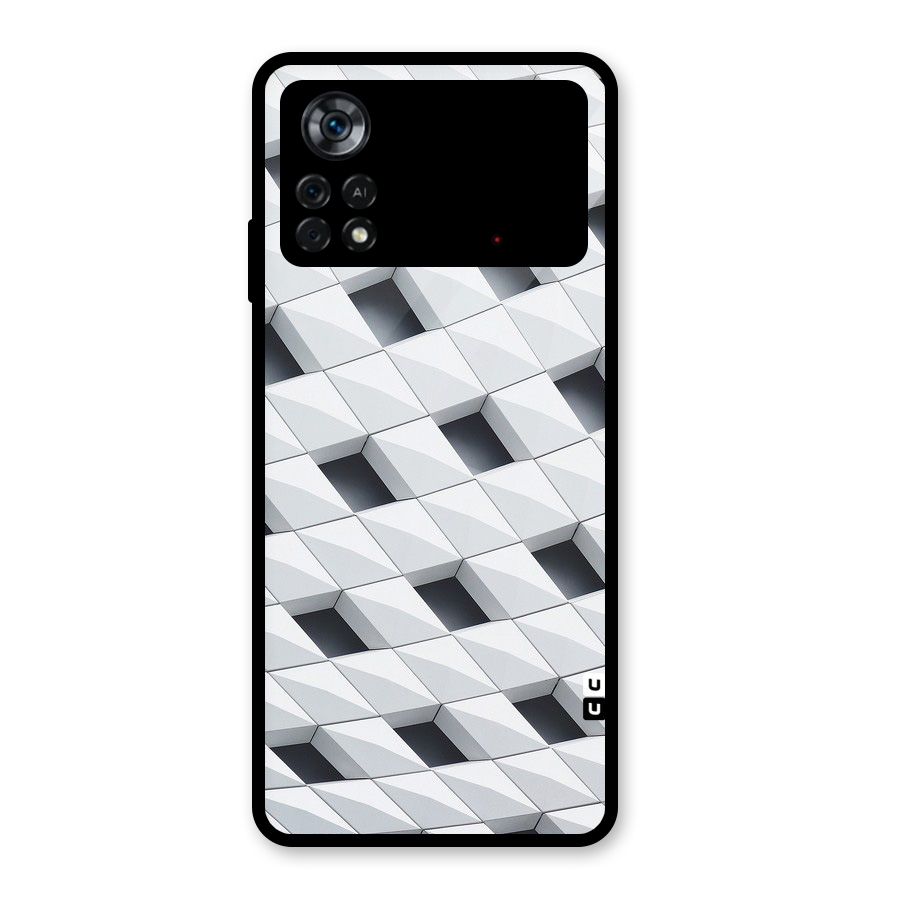 Building Pattern Glass Back Case for Poco X4 Pro 5G