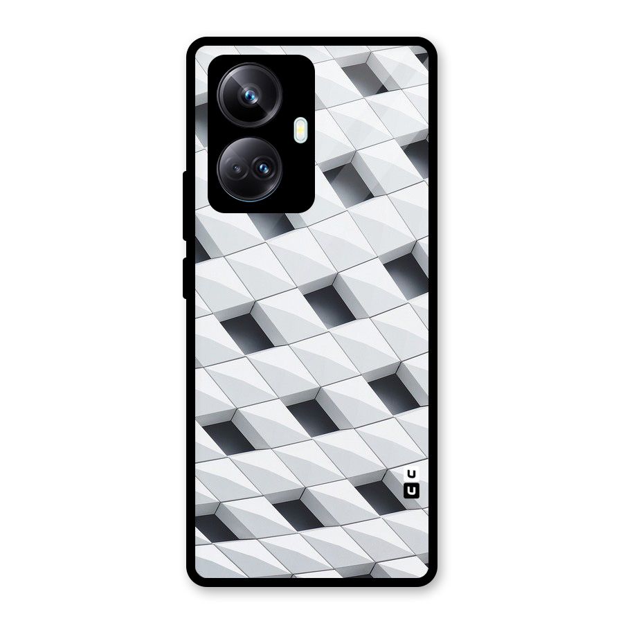 Building Pattern Glass Back Case for Realme 10 Pro Plus