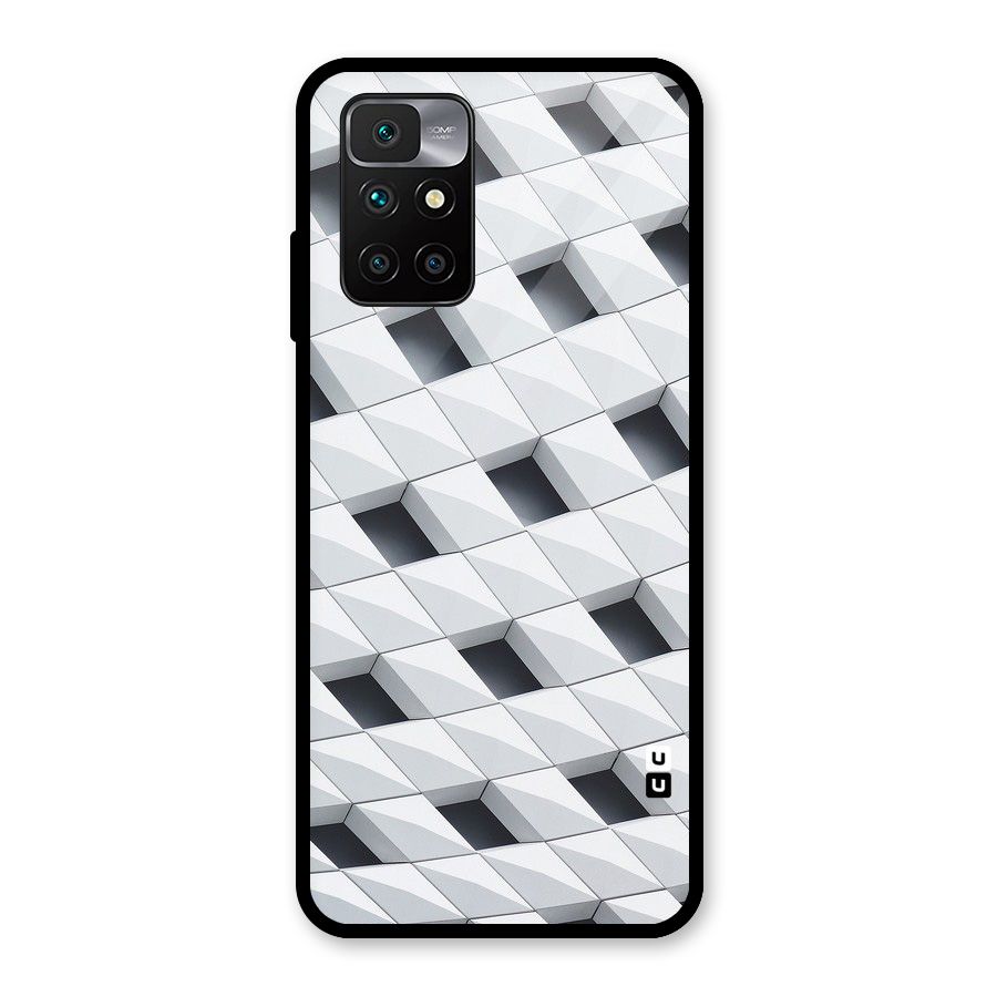 Building Pattern Glass Back Case for Redmi 10 Prime
