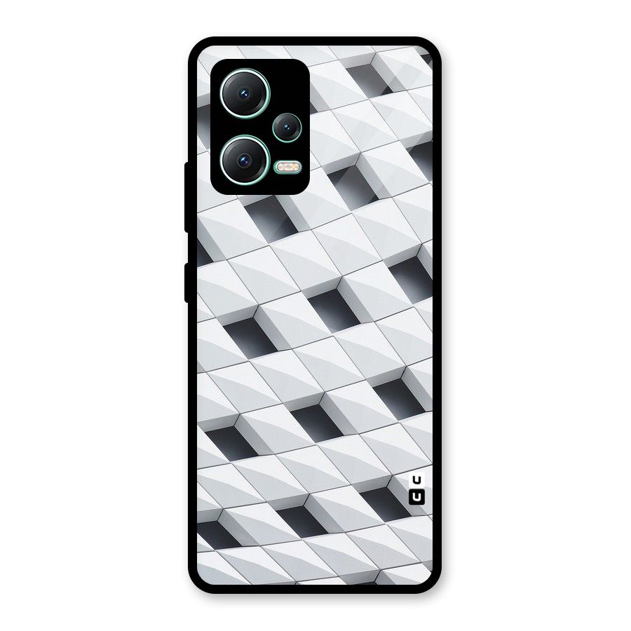 Building Pattern Glass Back Case for Redmi Note 12 5G