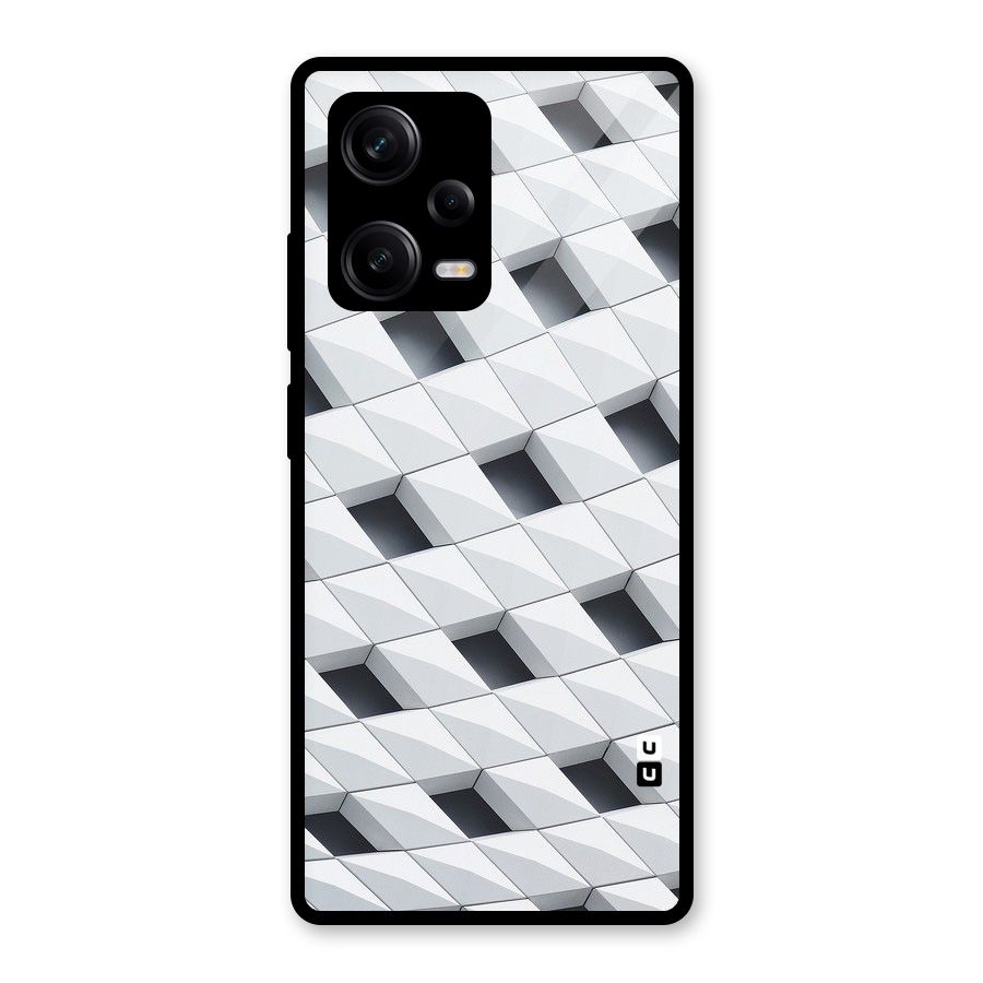 Building Pattern Glass Back Case for Redmi Note 12 Pro