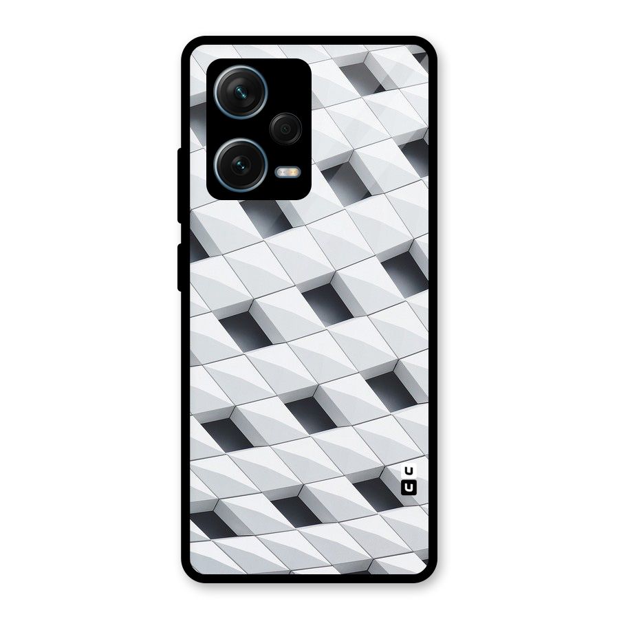 Building Pattern Glass Back Case for Redmi Note 12 Pro Plus 5G