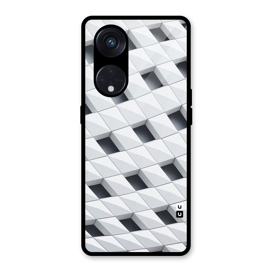 Building Pattern Glass Back Case for Reno8 T 5G