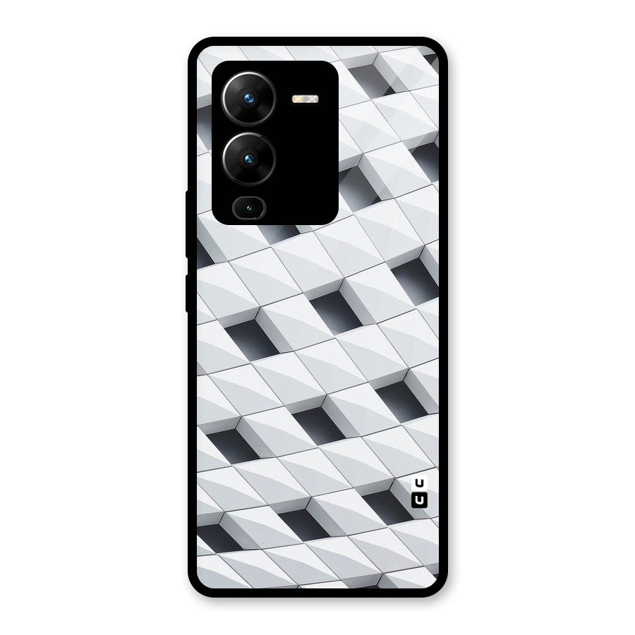 Building Pattern Glass Back Case for Vivo V25 Pro