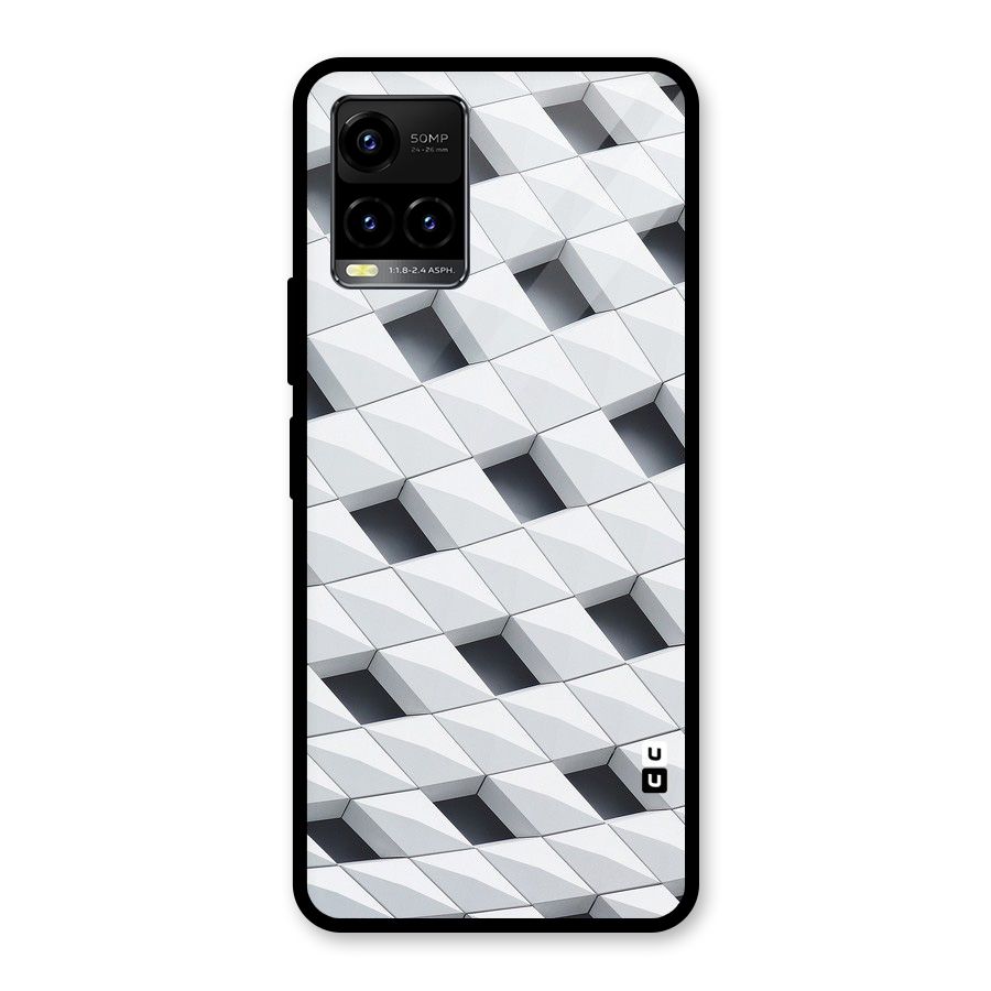 Building Pattern Glass Back Case for Vivo Y21A