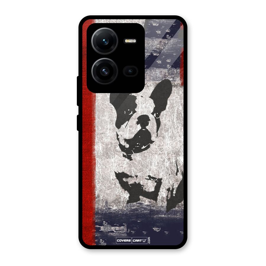 Bull Dog Glass Back Case for Vivo V25