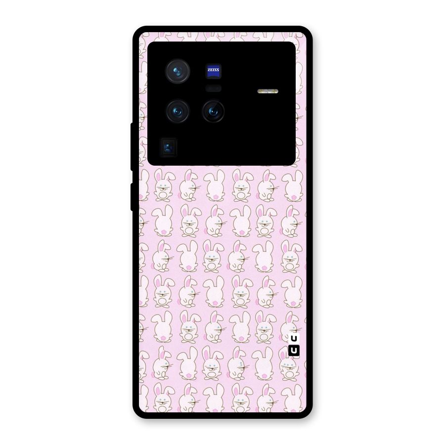 Bunny Cute Glass Back Case for Vivo X80 Pro
