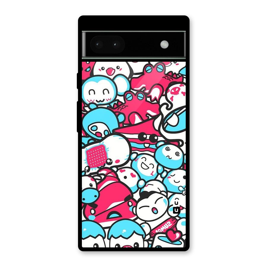 Bunny Quirk Glass Back Case for Google Pixel 6a