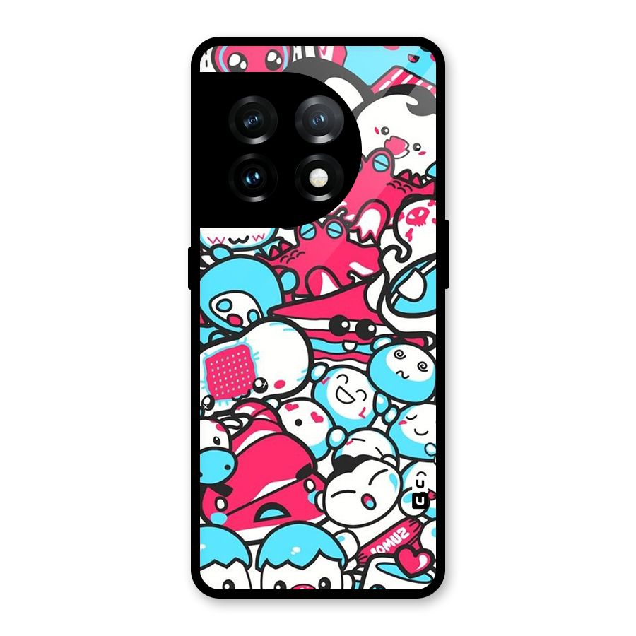 Bunny Quirk Glass Back Case for OnePlus 11