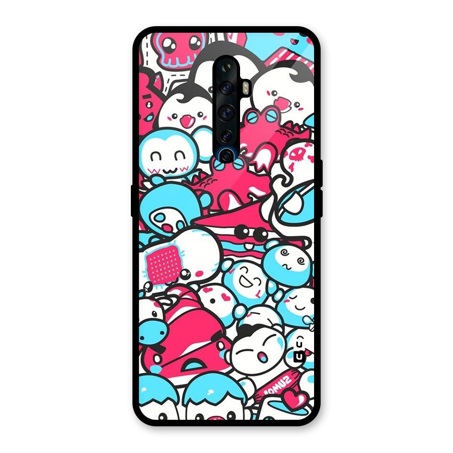 Bunny Quirk Glass Back Case for Oppo Reno2 F