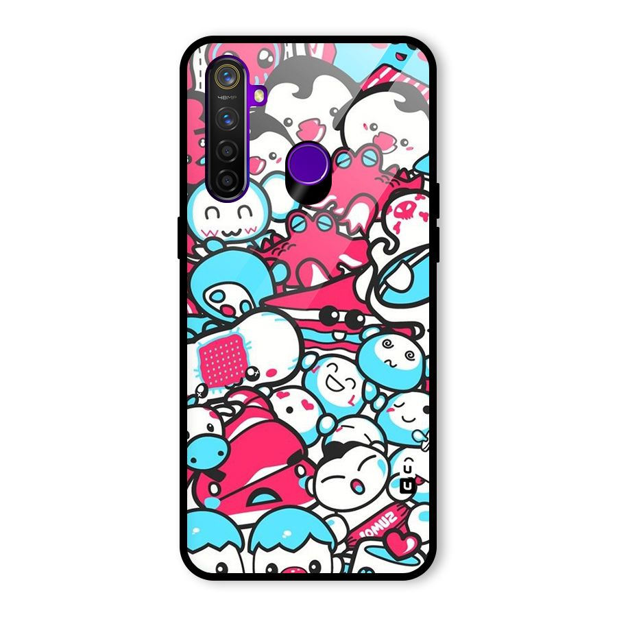Bunny Quirk Glass Back Case for Realme 5 Pro