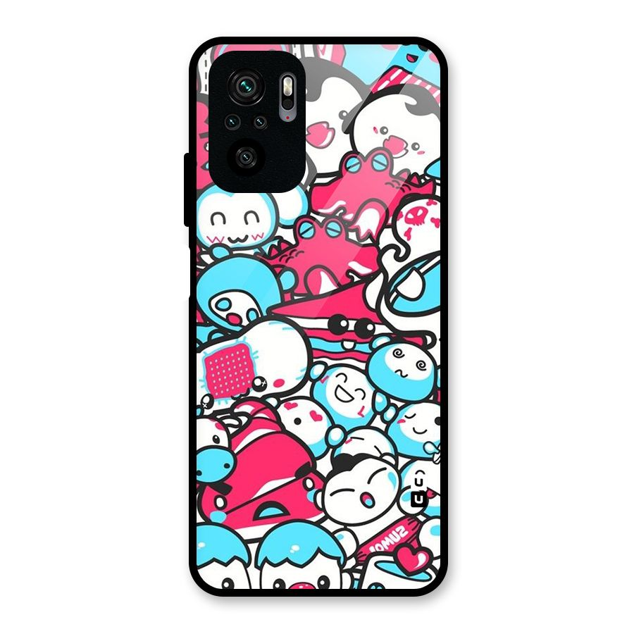 Bunny Quirk Glass Back Case for Redmi Note 10S