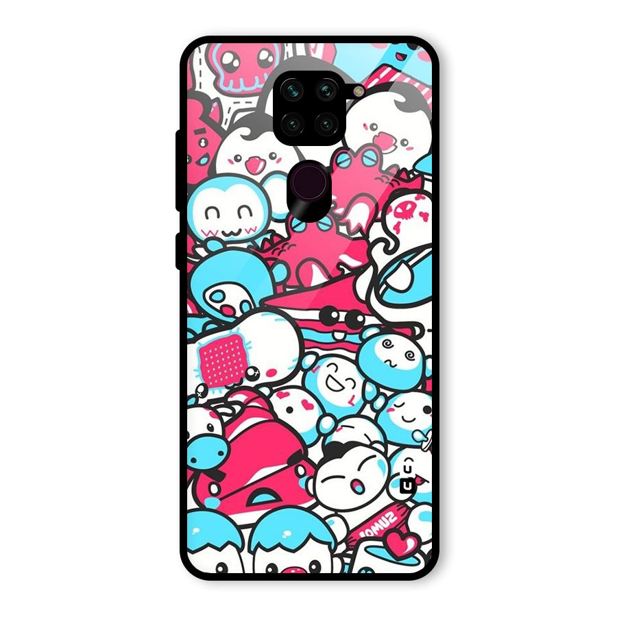 Bunny Quirk Glass Back Case for Redmi Note 9