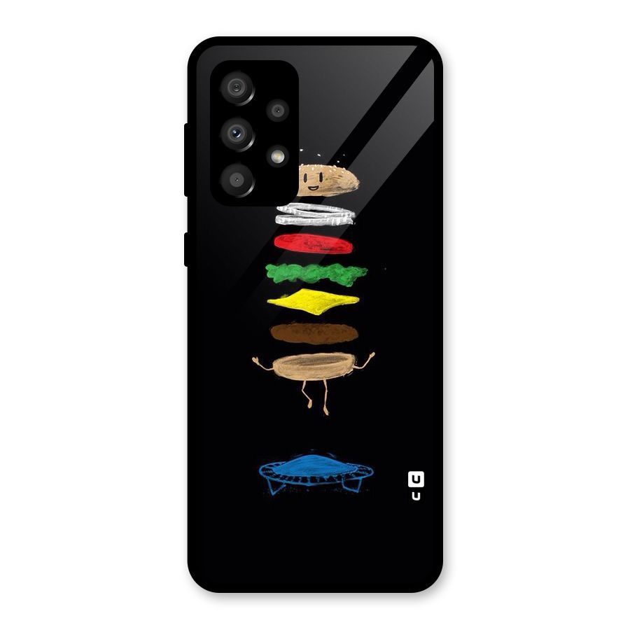Burger Jump Glass Back Case for Galaxy A32