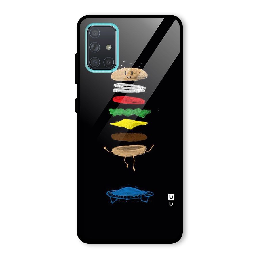 Burger Jump Glass Back Case for Galaxy A71