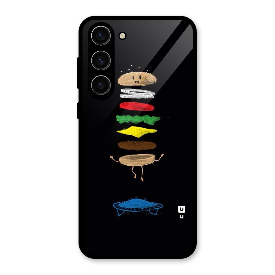 Burger Jump Glass Back Case for Galaxy S23 Plus