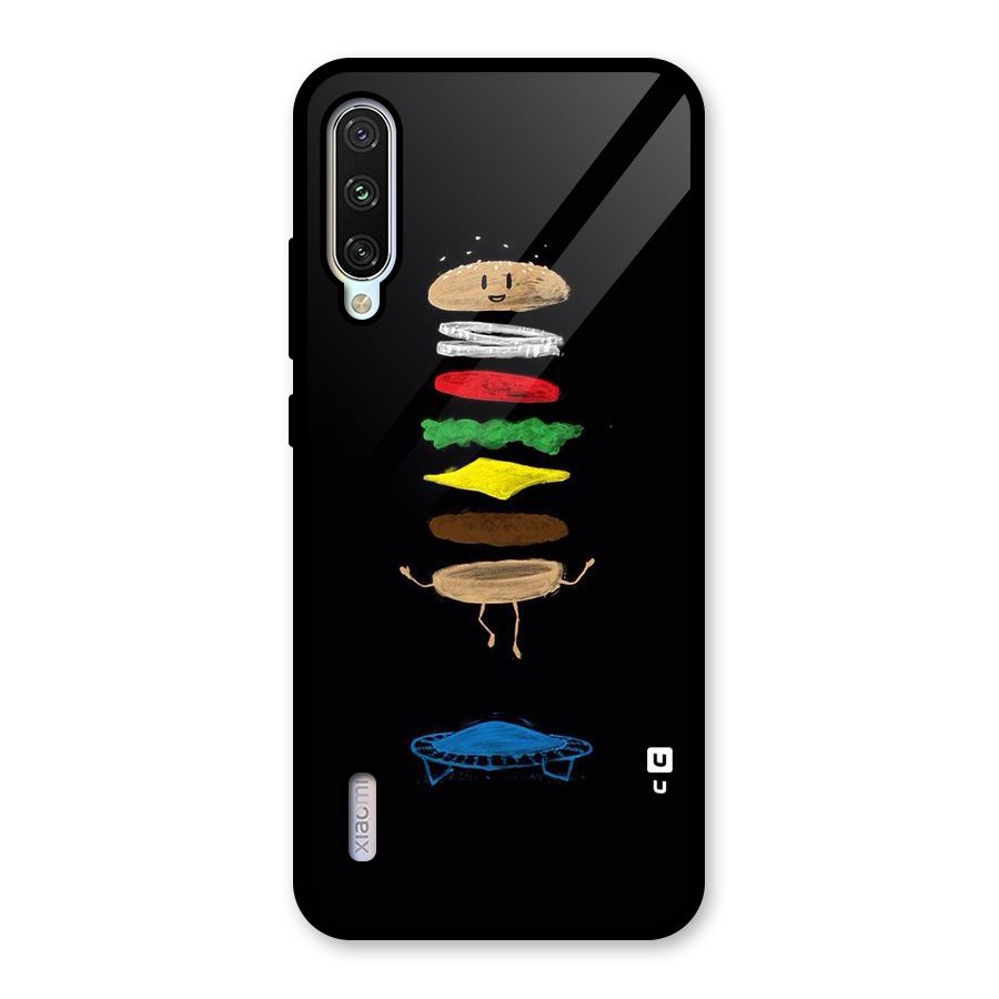 Burger Jump Glass Back Case for Mi A3