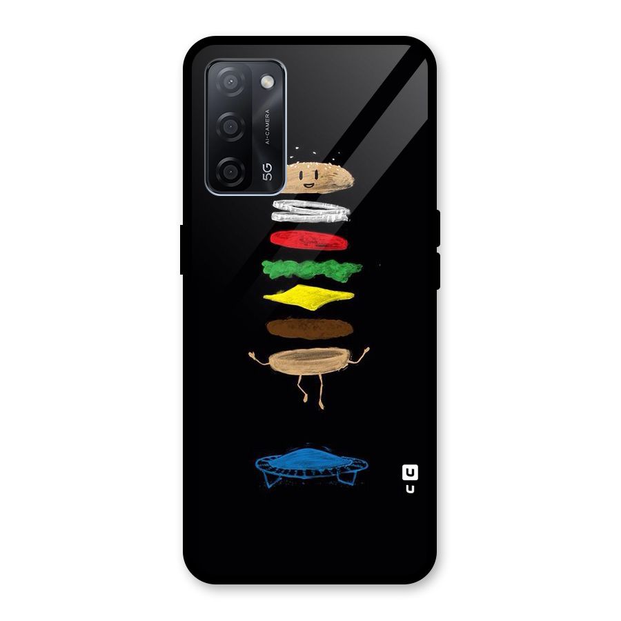 Burger Jump Glass Back Case for Oppo A53s 5G