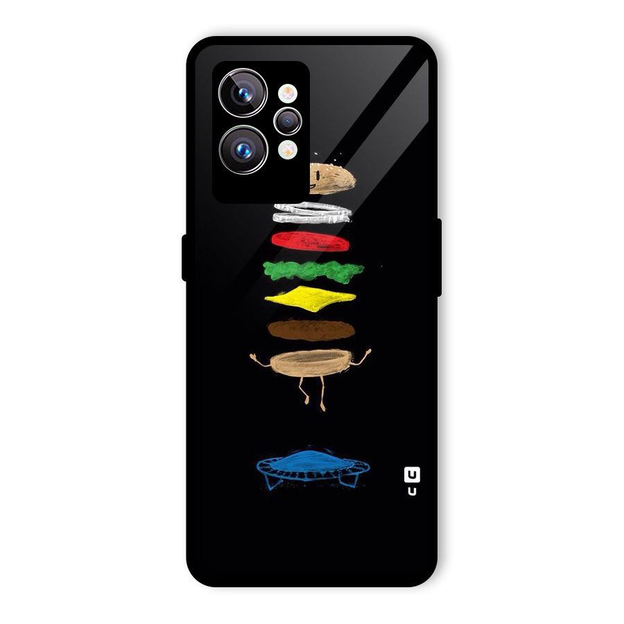 Burger Jump Glass Back Case for Realme GT2 Pro