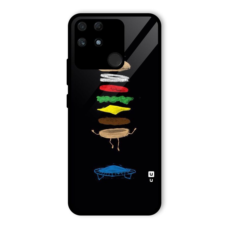 Burger Jump Glass Back Case for Realme Narzo 50A