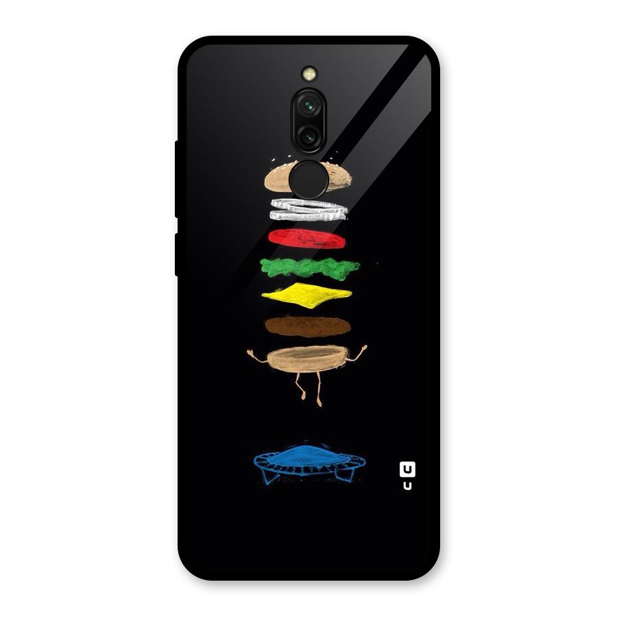 Burger Jump Glass Back Case for Redmi 8