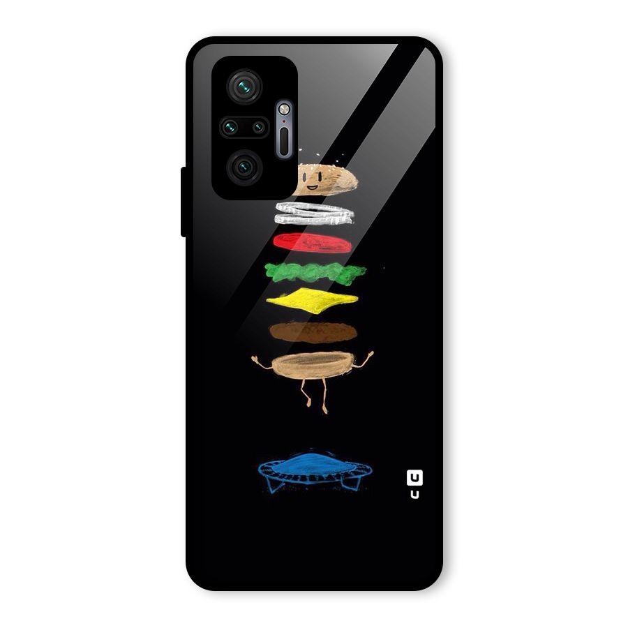 Burger Jump Glass Back Case for Redmi Note 10 Pro Max