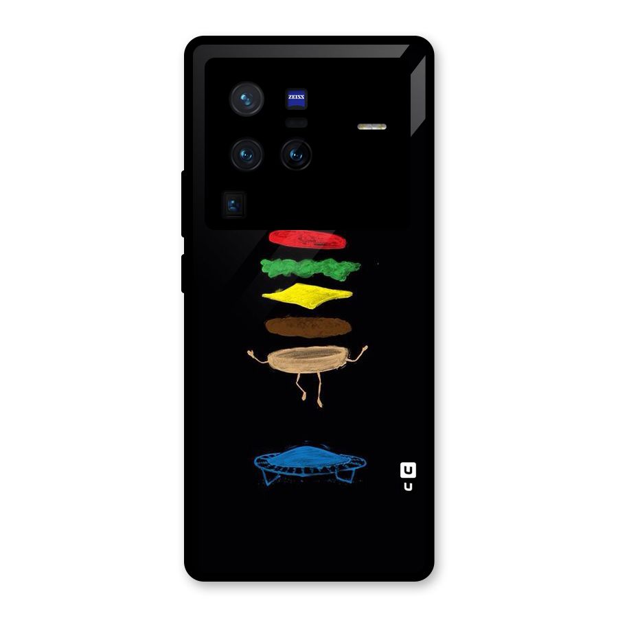 Burger Jump Glass Back Case for Vivo X80 Pro