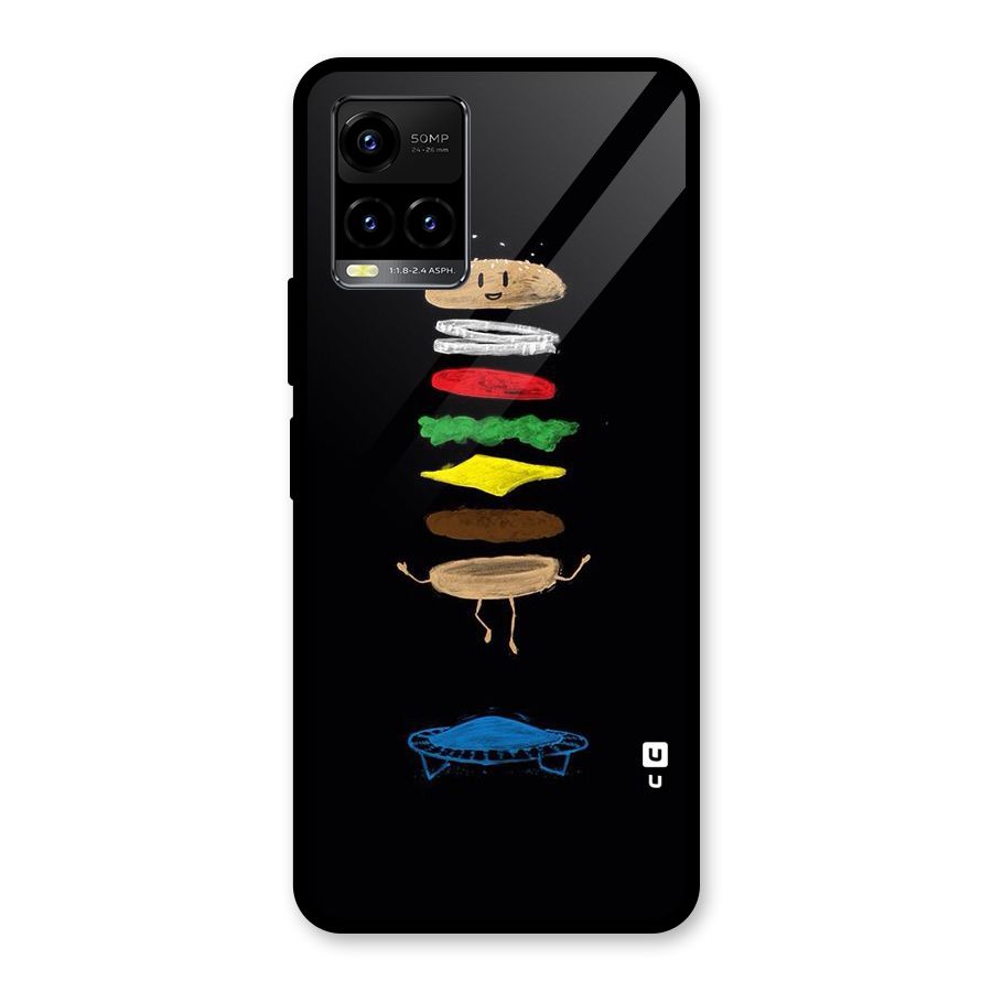 Burger Jump Glass Back Case for Vivo Y21T