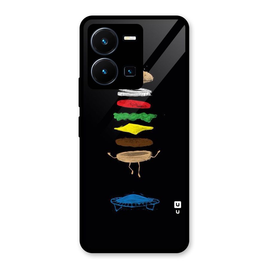 Burger Jump Glass Back Case for Vivo Y35