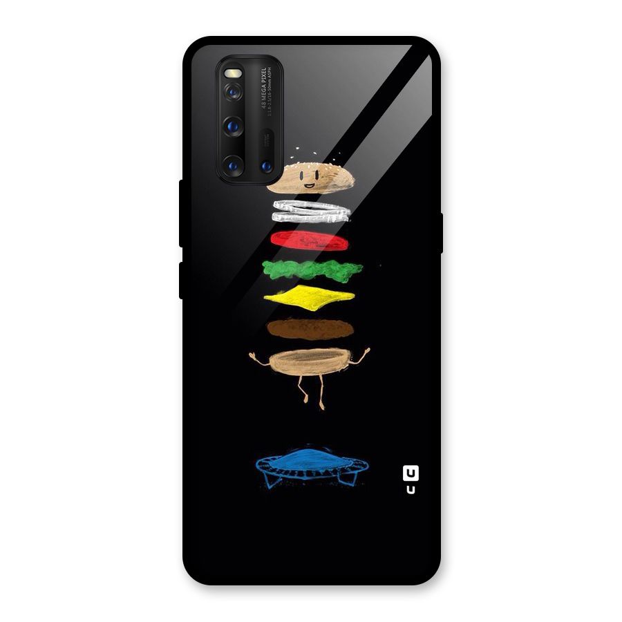 Burger Jump Glass Back Case for Vivo iQOO 3