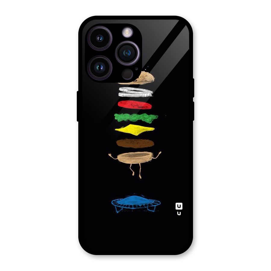 Burger Jump Glass Back Case for iPhone 14 Pro Max