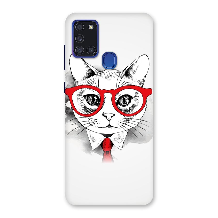 Business Cat Back Case for Galaxy A21s