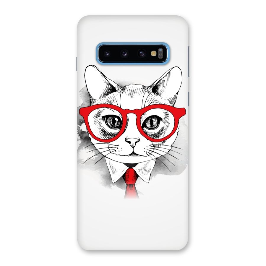 Business Cat Back Case for Galaxy S10