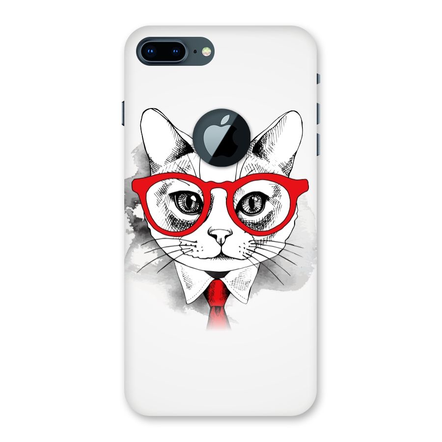 Business Cat Back Case for iPhone 7 Plus Logo Cut