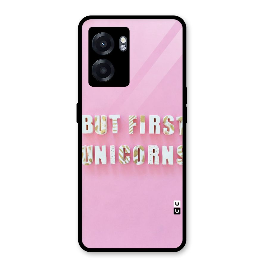 But First Unicorns Glass Back Case for Realme Narzo 50 5G