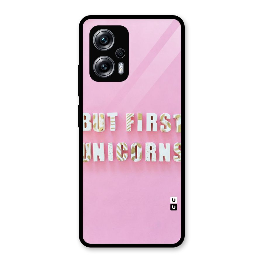 But First Unicorns Glass Back Case for Redmi K50i