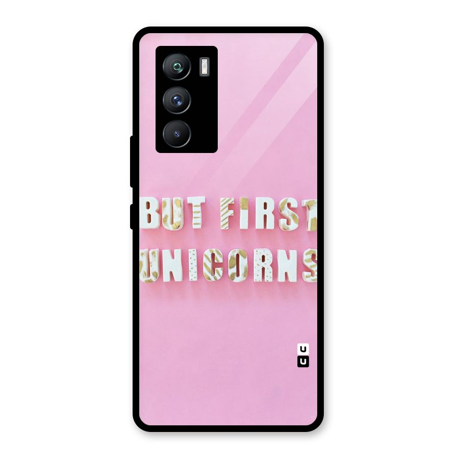 But First Unicorns Glass Back Case for Vivo iQOO 9 SE