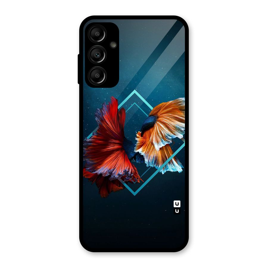 Butterfly Diamond Design Glass Back Case for Galaxy A14 5G