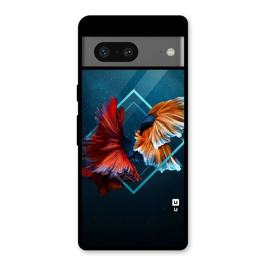 Butterfly Diamond Design Glass Back Case for Google Pixel 7