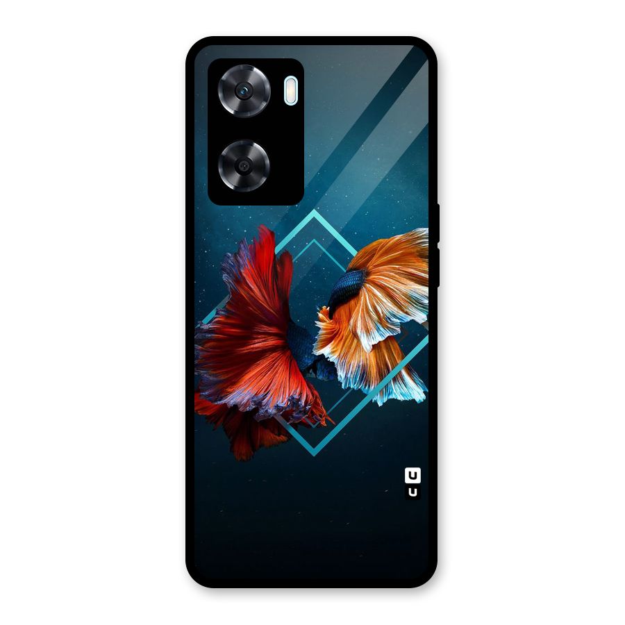 Butterfly Diamond Design Glass Back Case for Oppo A77