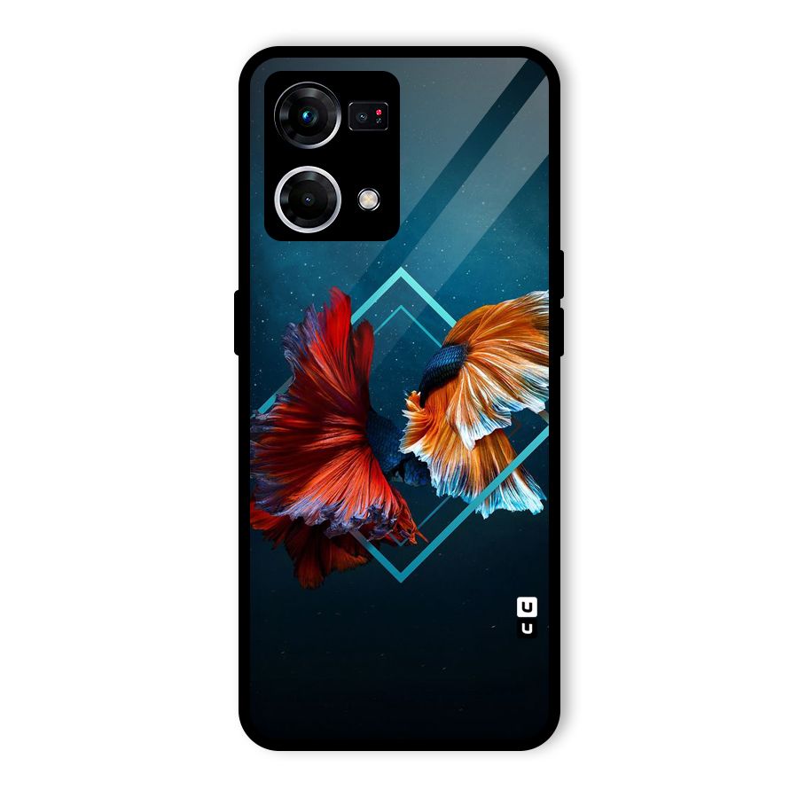 Butterfly Diamond Design Glass Back Case for Oppo F21s Pro 4G