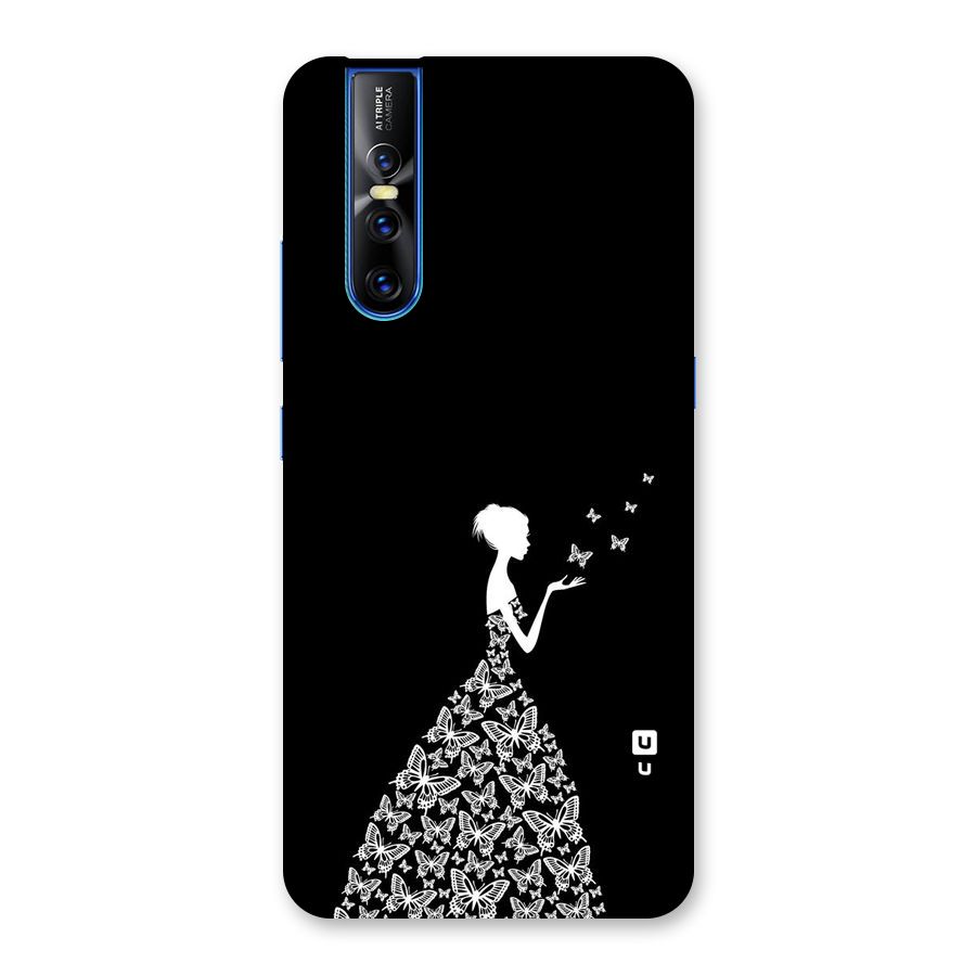 Butterfly Dress Back Case for Vivo V15 Pro