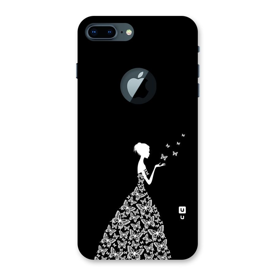 Butterfly Dress Back Case for iPhone 7 Plus Logo Cut